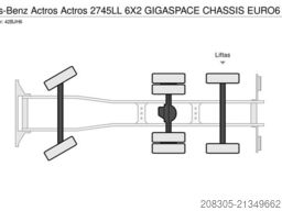 MERCEDES-BENZ Actros 2745LL 6X2 GIGASPACE CHASSIS EURO6 HOLLAN
