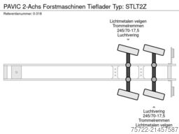 PAVIC 2-Achs Forstmaschinen Tieflader Typ: STLT2Z