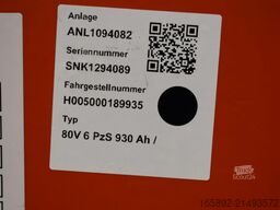 HOPPECKE 80 Volt 6 PzS 930 Ah