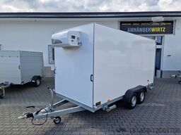 trailershop großer Lebensmittel Kühlanhänger Aluwanne mit Seitentür 230V Arktik 2000 Kühlung