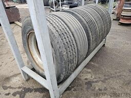 MICHELIN TRAILER TIRES 275/70 R 22.5 ON RIM SINGLE MONTAGE.