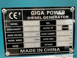 Giga power LT-W200GF 250 kVA silent generator set