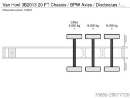 Van Hool 3B2013 20 FT Chassis / BPW Axles / Discbrakes /...