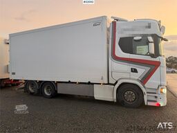 Scania S650 6x2 box truck w/ Ekeri 4 axle box trailer w/