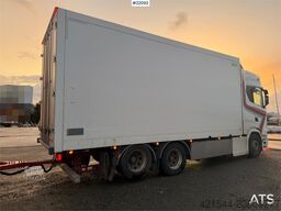 Scania S650 6x2 box truck w/ Ekeri 4 axle box trailer w/