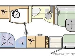 CONCORDE Carver 844 L EINZELBETTEN+SAT/TV+HUBBETT
