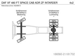 DAF XF 480 FT SPACE CAB ADR ZF INTARDER