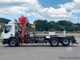 RENAULT PREMIUM 410 * ABROLLKIPPER 5,05 m * KRAN/ FUNK