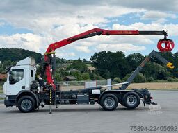 RENAULT PREMIUM 410 * ABROLLKIPPER 5,05 m * KRAN/ FUNK