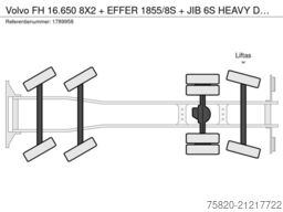 Volvo FH 16.650 8X2 + EFFER 1855/8S + JIB 6S HEAVY DU...