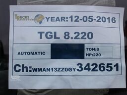 MAN TGL 8.220 + EURO 6 + LIFT