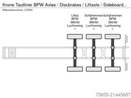 Krone Tautliner  BPW Axles / Discbrakes / Liftaxle / ...