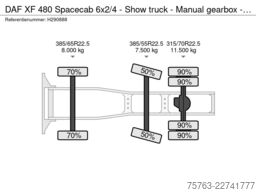 DAF XF 480 Spacecab 6x2/4 - Show truck - Manual gea...