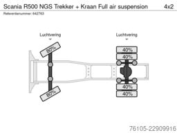 Scania R500 NGS Trekker + Kraan Full air suspension