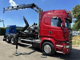 Scania R580 6X2 V8 HOOKLIFT + CRANE HIAB 211 E-4 HIPRO...