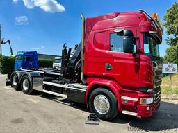Scania R580 6X2 V8 HOOKLIFT + CRANE HIAB 211 E-4 HIPRO...