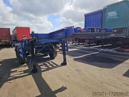 Renders 2 axle 20 ft container chassis steel springs ...