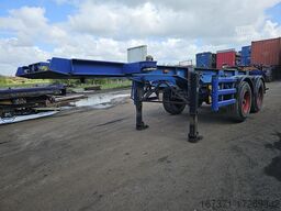 Renders 2 axle 20 ft container chassis steel springs ...