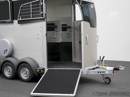 Ifor Williams IFOR WILLIAMS HBX 506 | SILBER +FRONTAUSTIEG RECHTS +POLSTER +3.BREMSLEUCHTE