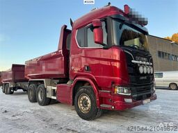 Scania R650 6x4 tipper truck with Sørling triple-axle tra