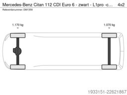 Mercedes-Benz Citan 112 CDI Euro 6 - zwart - L1pro -cruisecon...