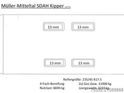 Müller-Mitteltal KA-TA-R 11,9 Rampen 3-S Kipper verzinkt