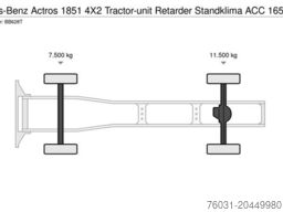 MERCEDES-BENZ Actros 1851 4X2 Tractor-unit Retarder Standklima