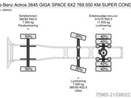 MERCEDES-BENZ Actros 2645 GIGA SPACE 6X2 769.500 KM SUPER COND