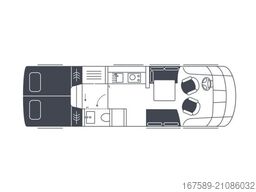 NIESMANN+BISCHOFF Arto 84, Gas-/Festtank,Sat,Autark,Eifelgrau,AHK
