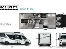 MOBILVETTA Kea P 86 2026 - ACC 180PS Autom. Heavy, Solar