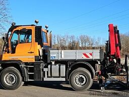 Unimog U435, absattelbarer Kran u. Arbeitskorb
