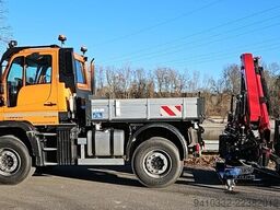 Unimog U435, absattelbarer Kran u. Arbeitskorb