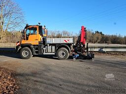Unimog U435, absattelbarer Kran u. Arbeitskorb