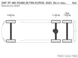 DAF XF 480 XG480.26 FAN  EURO6. 2023. Als in nieuws...