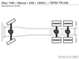 Steyr 1490 + Manual + 6X6 + 16000 L + TATRA