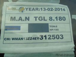 MAN TGL 8.180 + winch + MANUAL + EURO 5 + system wo...