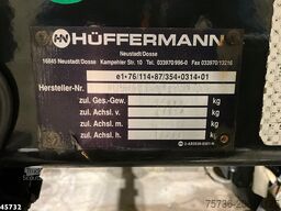 Huffermann 2-assige container aanhangwagen
