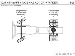 DAF CF 480 FT SPACE CAB ADR ZF INTARDER