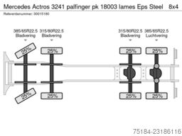Mercedes-Benz Actros 3241 palfinger pk 18003 lames Eps Steel