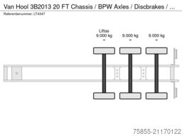 Van Hool 3B2013 20 FT Chassis / BPW Axles / Discbrakes /...