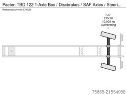 Pacton TBD.122 1-Axle Box /  Discbrakes / SAF Axles / ...