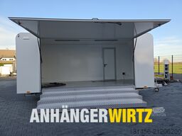 trailershop mobiler Messestand Infostand 550cm Trepp