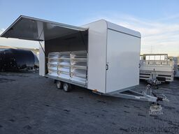 trailershop mobiler Messestand Infostand 550cm Trepp