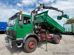 MERCEDES-BENZ 1922 K DREISEITENKIPPER + HIAB 090 143TKM 1-HAND