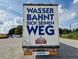 KRONE Getränkeauflieger/Edscha Hubdach links /Gardine
