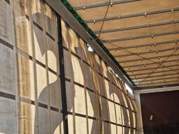 KRONE Getränkeauflieger/Edscha Hubdach links /Gardine