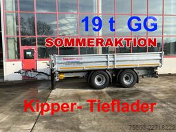 Möslein TTD 19 B  19 t Tandemkipper- Tieflader, Breitbereifung
