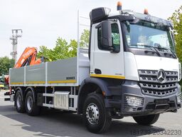 Mercedes-Benz Arocs 2633 flatbed truck / Crane FASSI