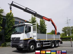Mercedes-Benz Arocs 2633 flatbed truck / Crane FASSI