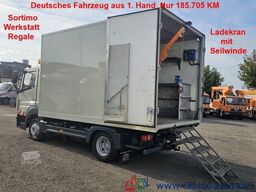 Mercedes-Benz 818 Sortimo Werkstatt Koffer + Kran Seilwinde